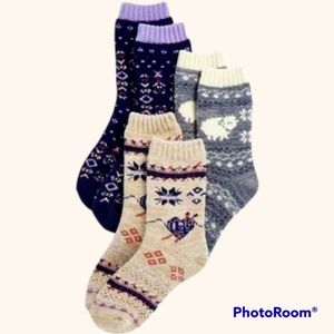 HUE My Favorite Things Socks -3 pack, Ivory, NWT